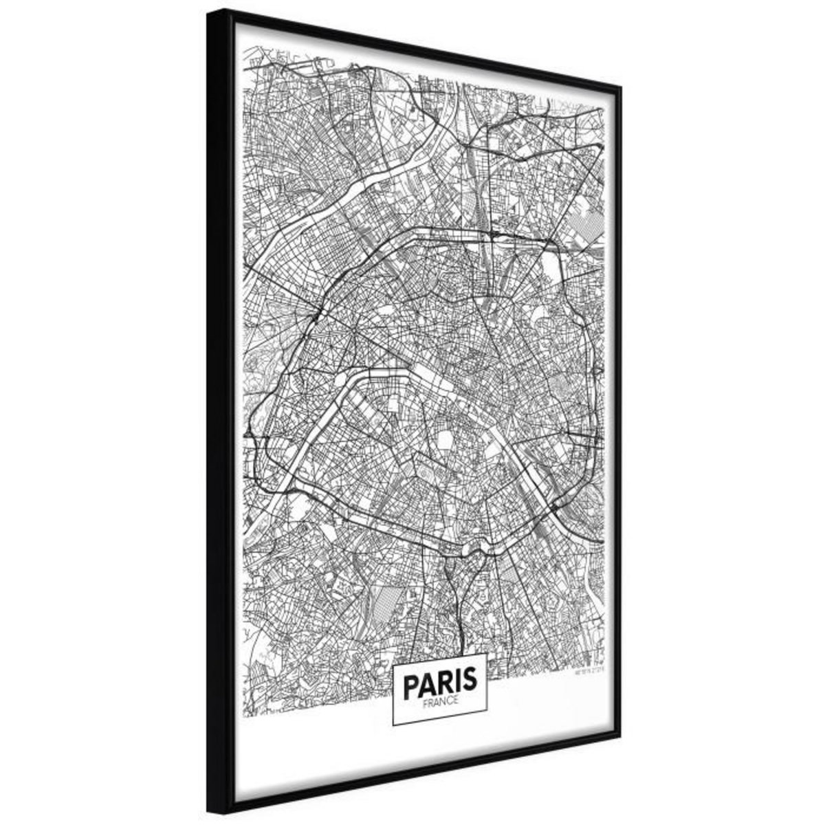 Paris Prix Affiche Murale Encadrée  City Map Paris