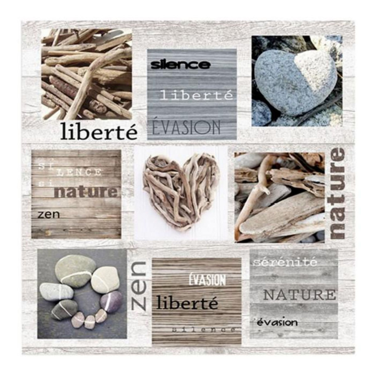 Paris Prix Lot de 20 Serviettes en Papier  Liberté  33x33cm Naturel