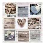 Paris Prix Lot de 20 Serviettes en Papier  Liberté  33x33cm Naturel
