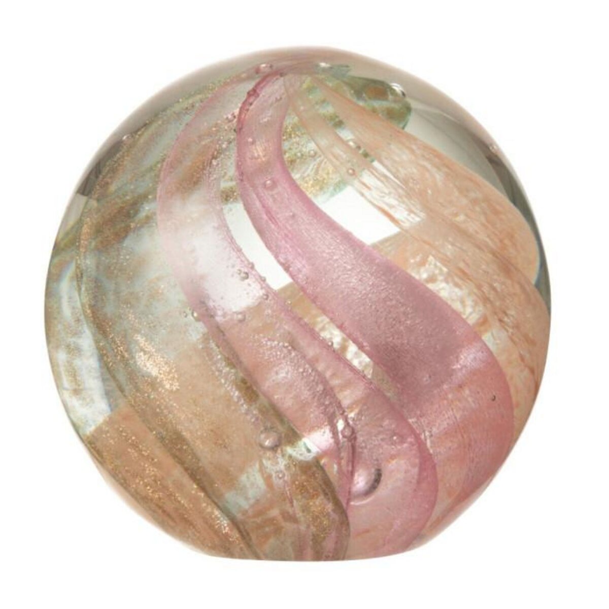Paris Prix Presse-Papier en Verre  Ouragan  10cm Rose & Or
