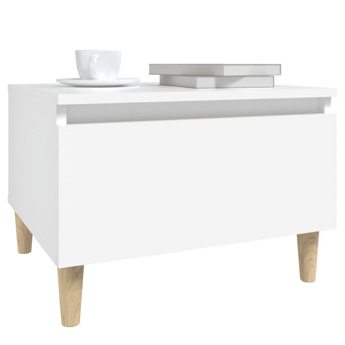 VIDAXL Tables d'appoint 2 pcs Blanc 50x46x35 cm Bois d'ingenierie