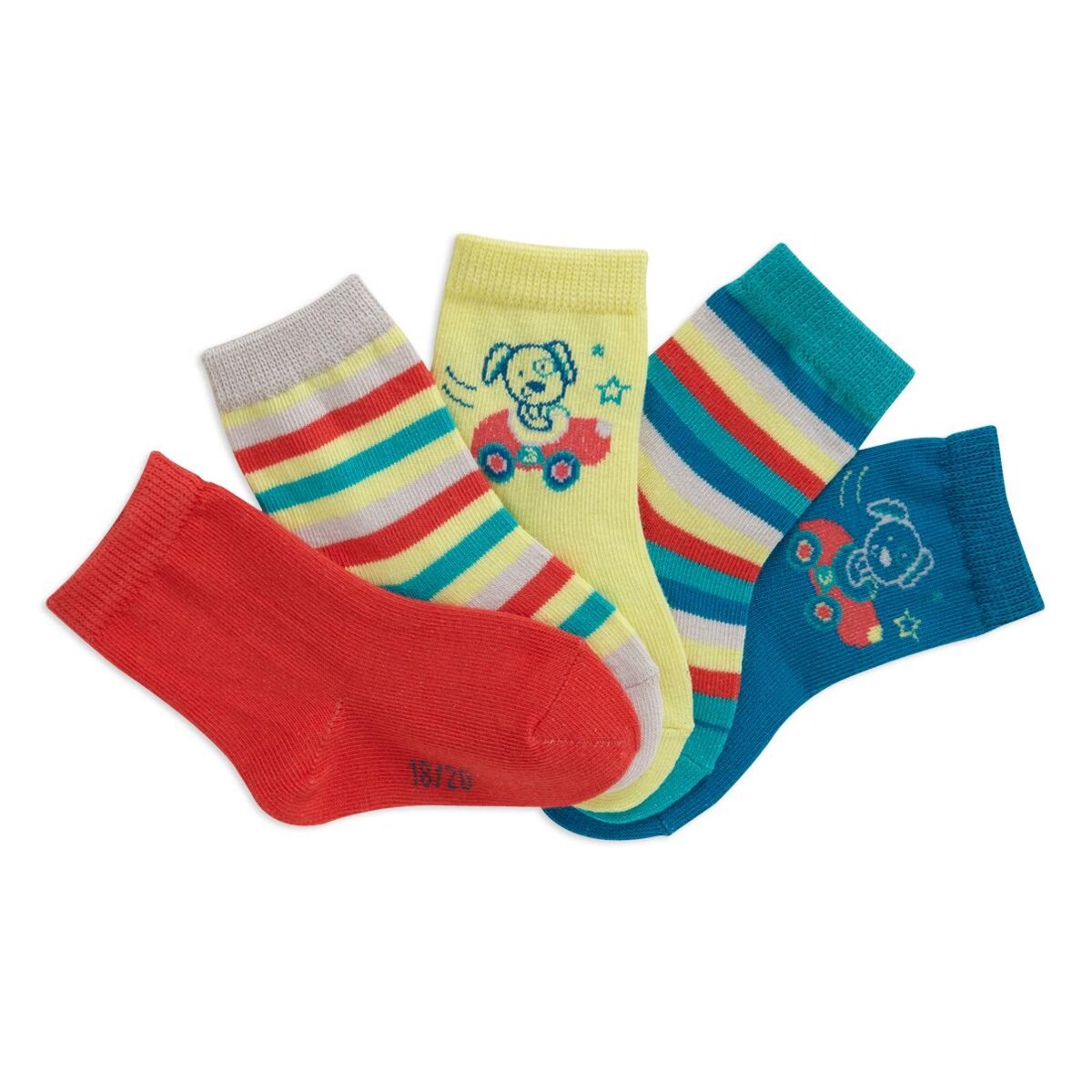 IN EXTENSO Lot de 5 paires de chaussettes bébé 