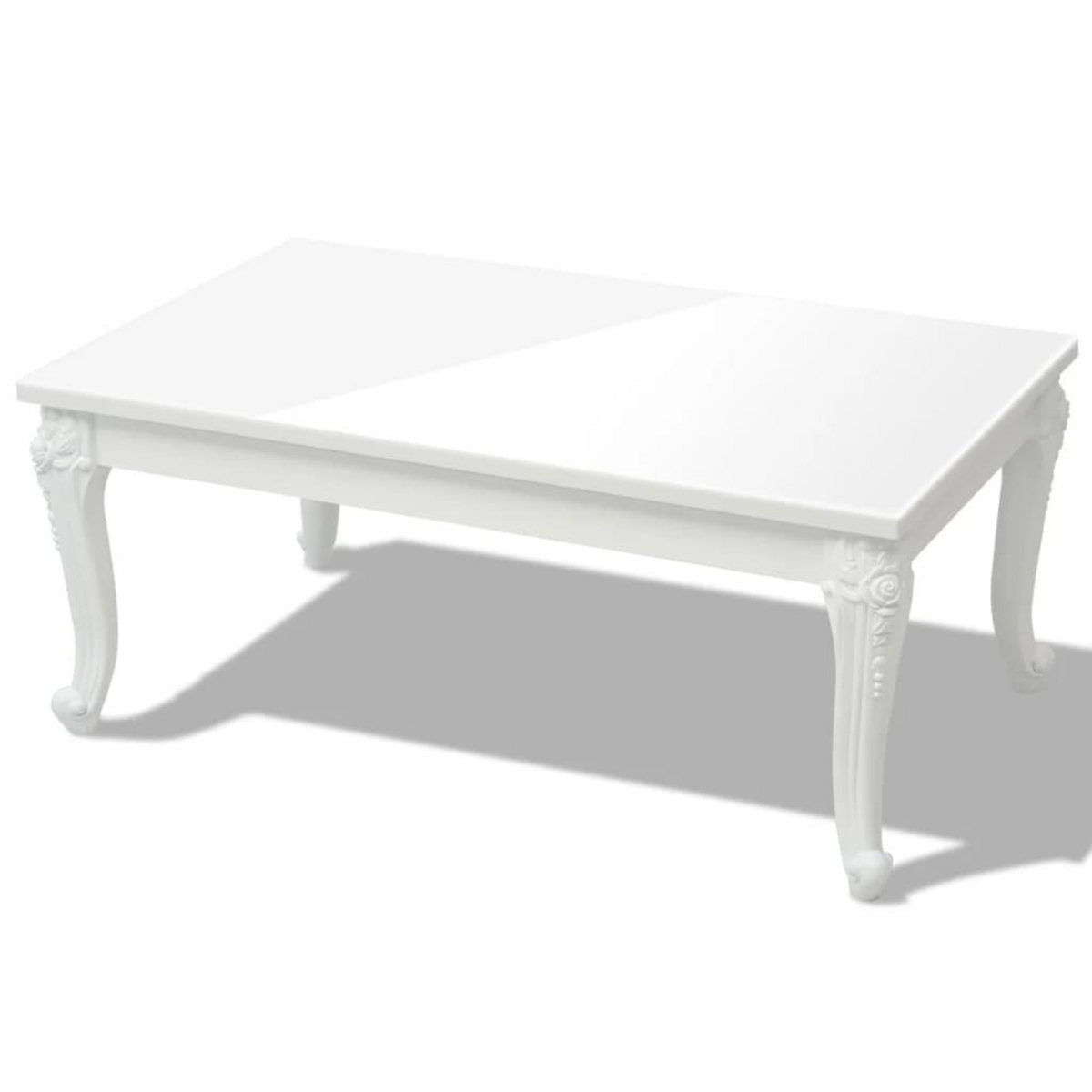 VIDAXL Table basse 100x60x42 cm Blanc brillant