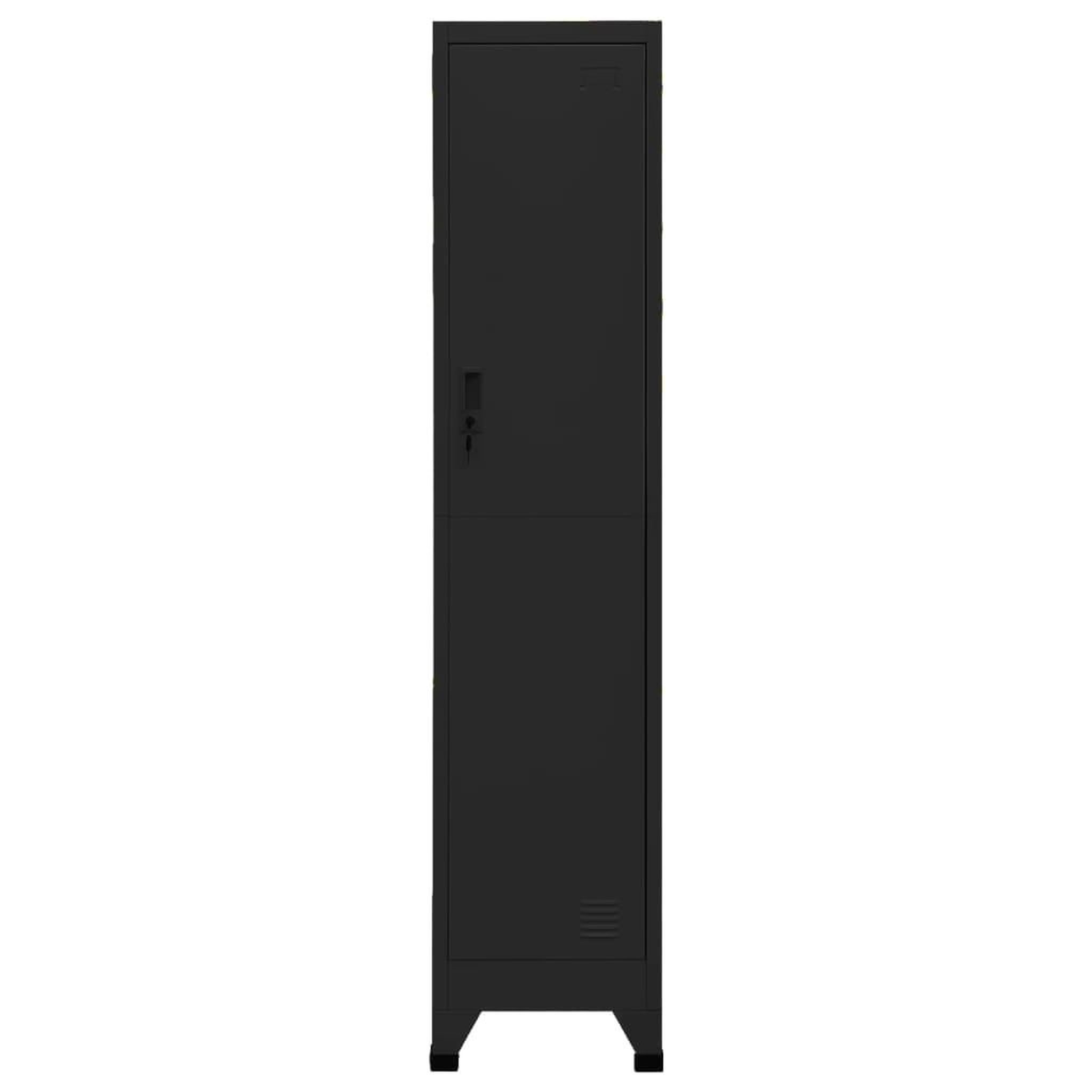 Voir la diapositive 3 : VIDAXL Armoire a casiers Noir 38x45x180 cm Acier