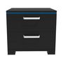 Voir la diapositive 3 : Habitat et Jardin Chevet LED  Karina  - 41 x 38 x 41.5 cm - Noir