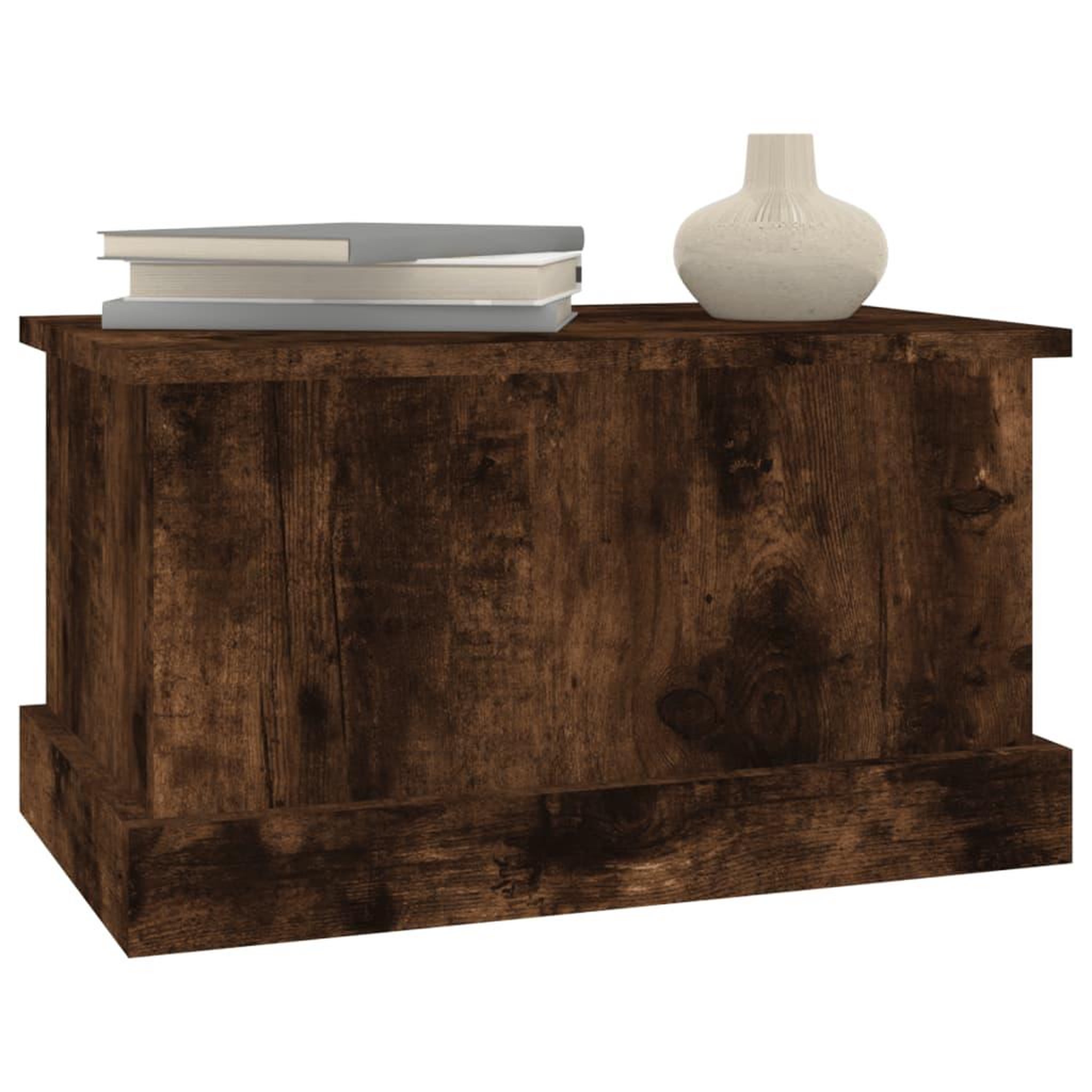 Voir la diapositive 4 : VIDAXL Boîte de rangement chene fume 50x30x28 cm bois d'ingenierie
