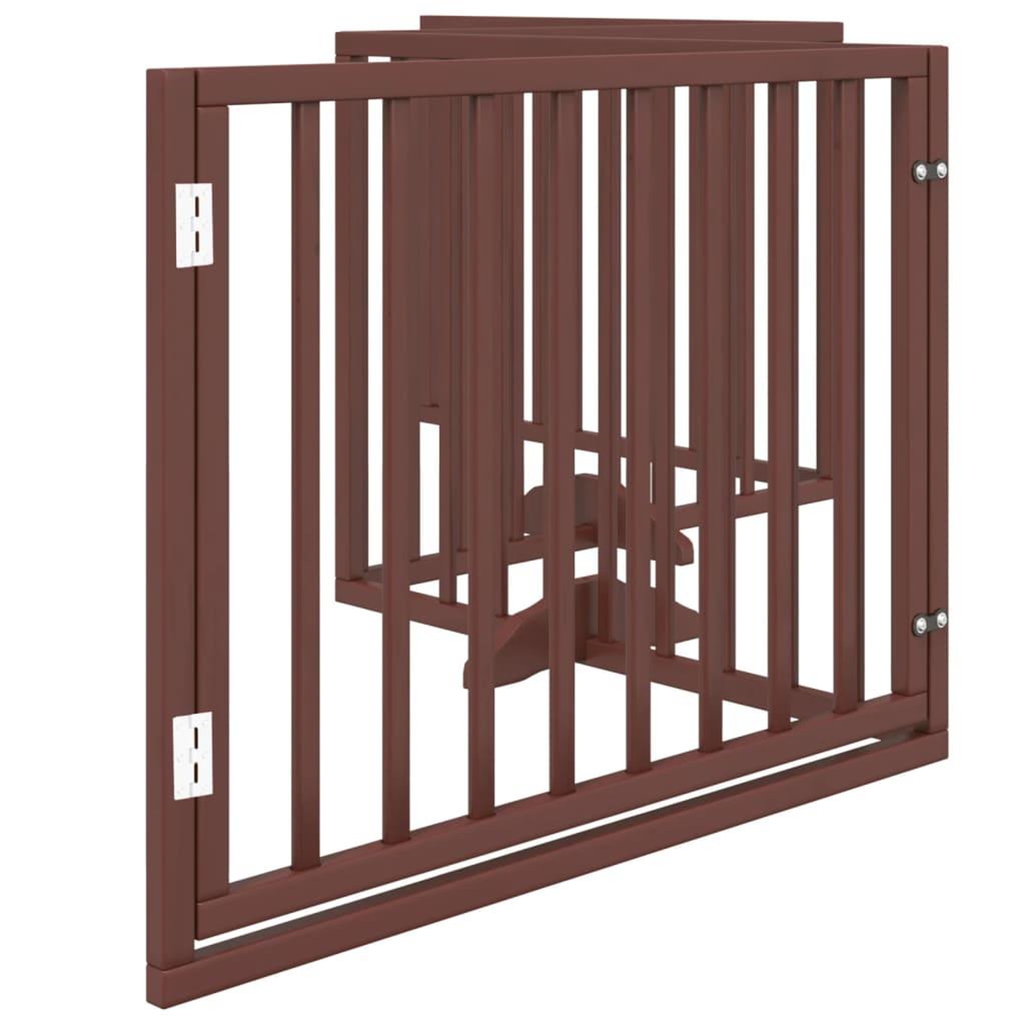 Voir la diapositive 5 : VIDAXL Barriere pour chiens avec porte 4 panneaux bois de peuplier