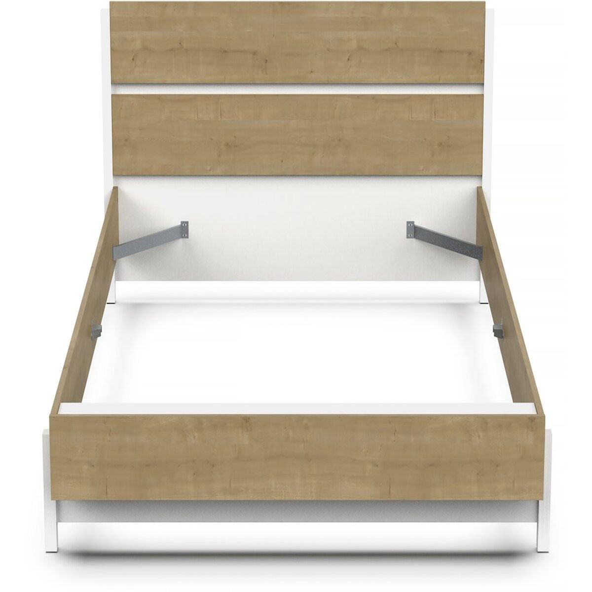 Habitat et Jardin Lit Double  Craft  extractible - Bois - 140 x 200 cm - Marron