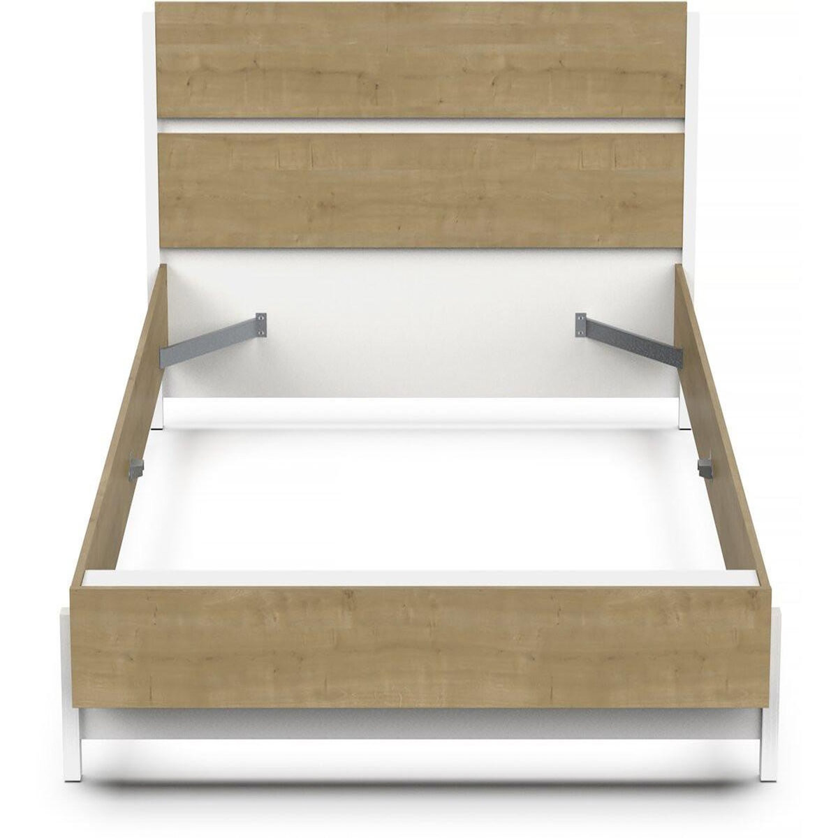 Habitat et Jardin Lit Double  Craft  extractible - Bois - 140 x 200 cm - Marron