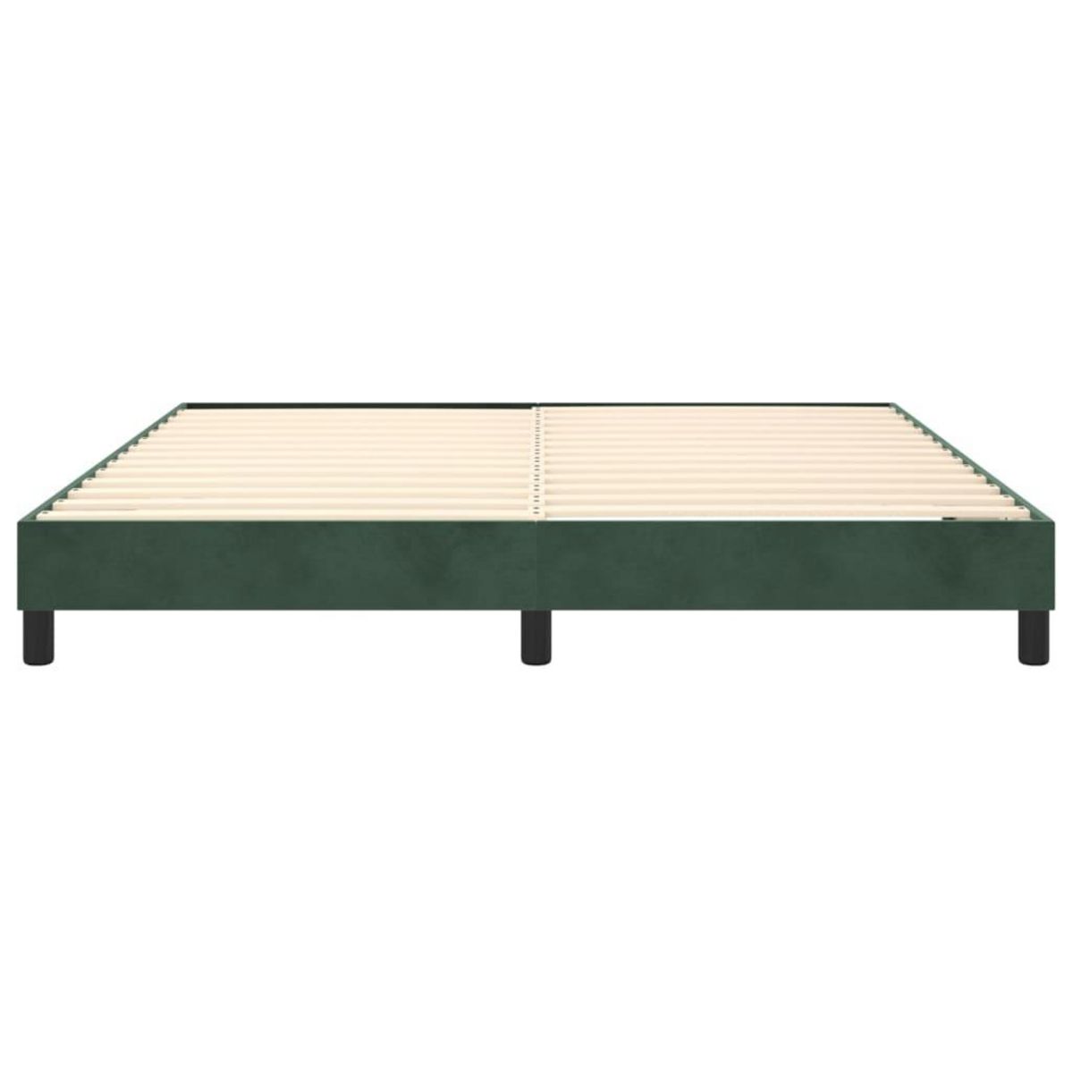 VIDAXL Cadre de lit sans matelas vert fonce 160x200 cm velours