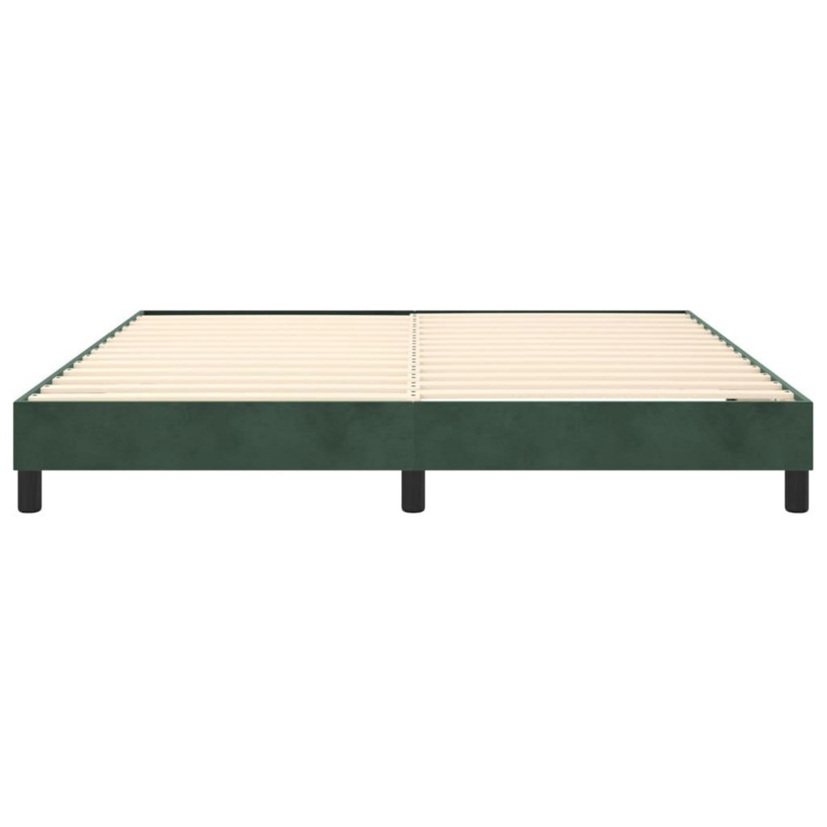 VIDAXL Cadre de lit sans matelas vert fonce 160x200 cm velours