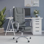 Voir la diapositive 1 : VIDAXL Fauteuil de massage inclinable de bureau Gris fonce Tissu