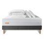 Voir la diapositive 2 : SEPTNUITS PACK Matelas + sommier gris Memo Bio  Mousse à mémoire de forme 5 zones de confort Maxi épaisseur + Couette + 2 oreiller