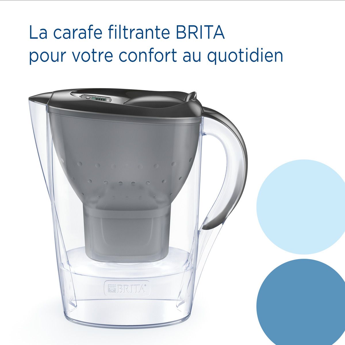 BRITA BRITA Carafe filtrante Marella graphite (2,4L) inclus 1 cartouche filtrante MAXTRA PRO All-in-1