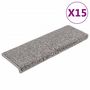 Voir la diapositive 2 : VIDAXL Tapis d'escalier 15 pcs 65x21x4 cm Gris