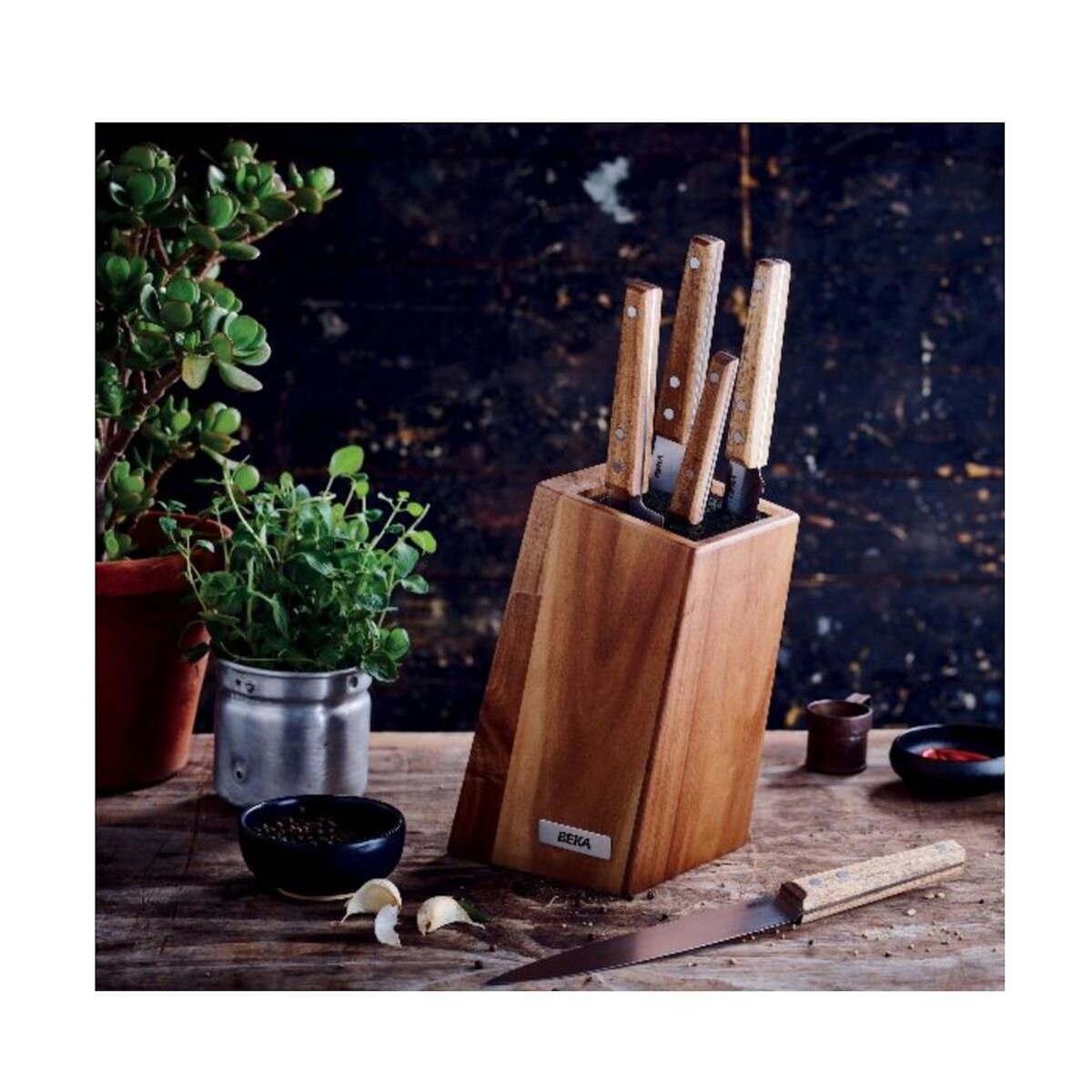Beka Bloc de couteau bois d'acacia - 13970954