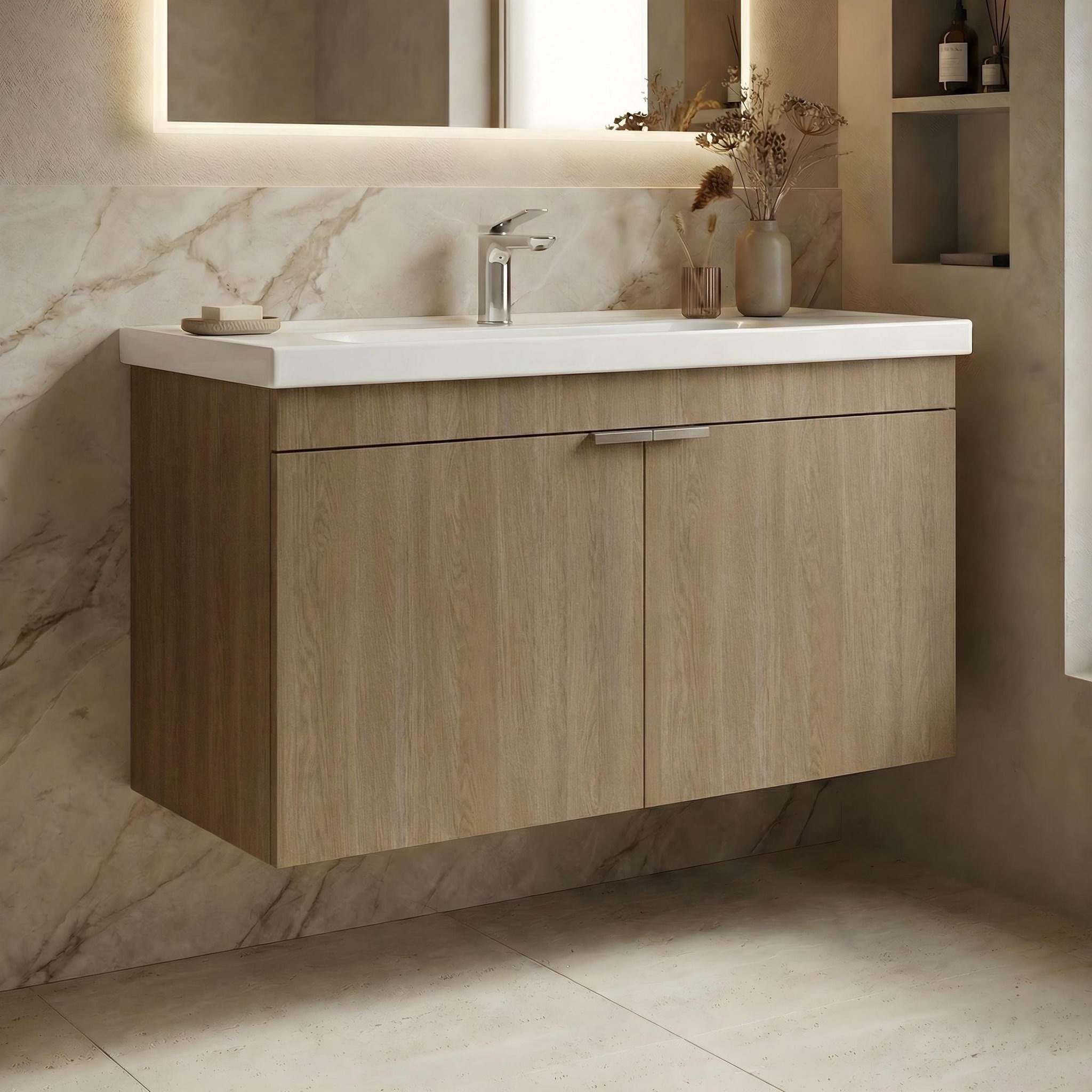 Voir la diapositive 2 : Habitat et Jardin Meuble Vasque  Desna 100  - 100 x 45 x 58 cm - Sonomo Oak