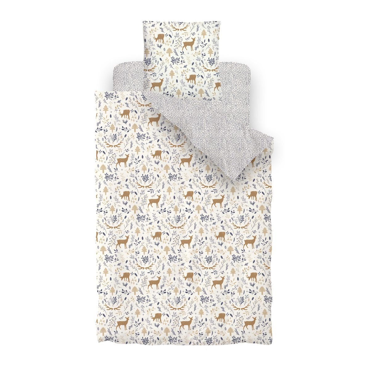 Parure housse de couette enfant en coton 57 fils ROSE