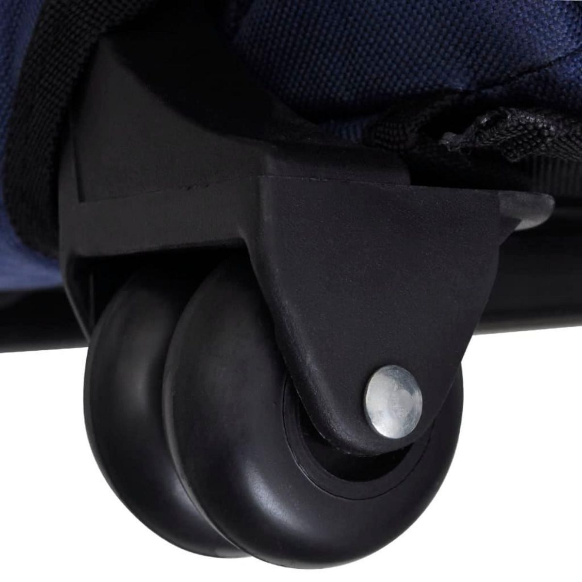 VIDAXL Chariot polyvalent pliable pour animaux de compagnie bleu