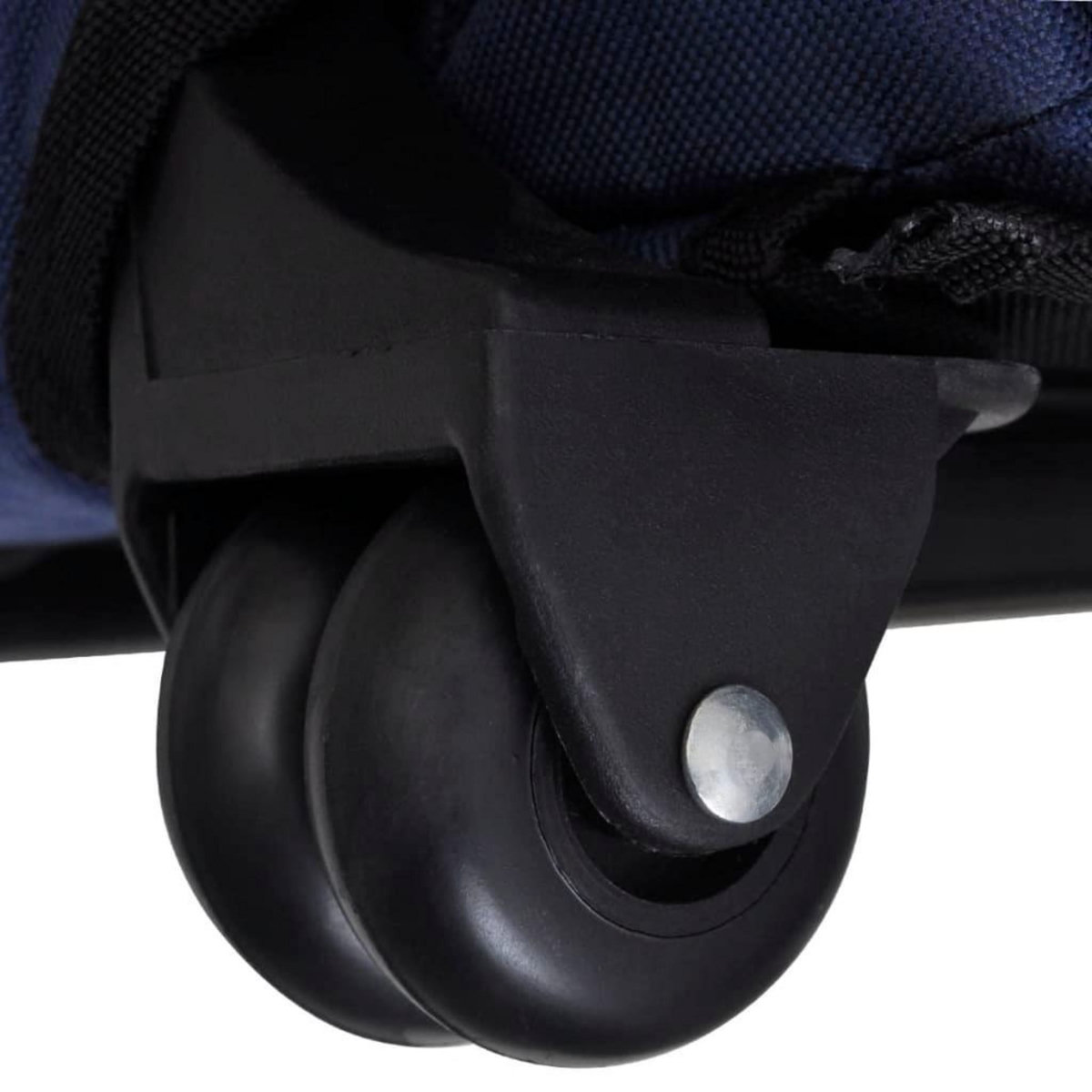 VIDAXL Chariot polyvalent pliable pour animaux de compagnie bleu