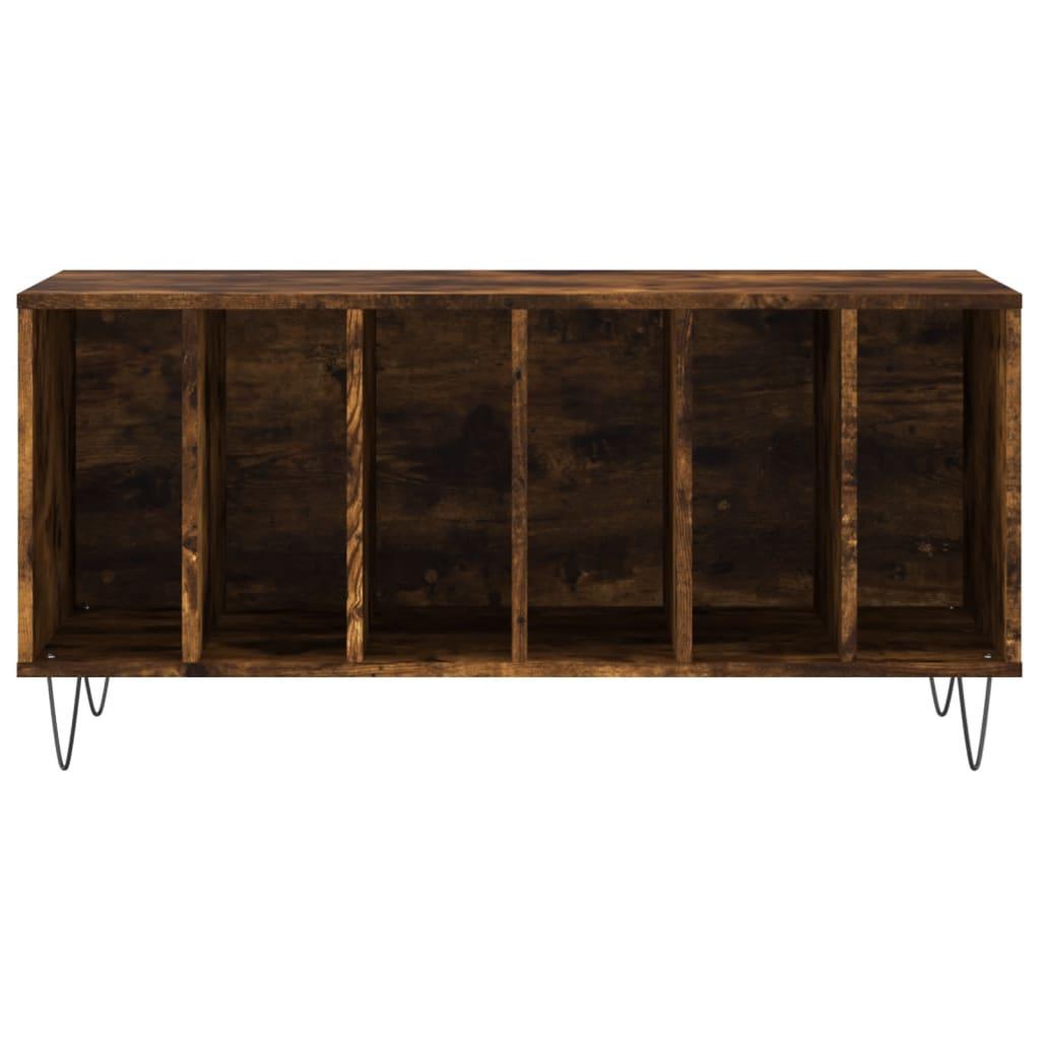 Voir la diapositive 4 : VIDAXL Armoire a disques chene fume 100x38x48 cm bois d'ingenierie