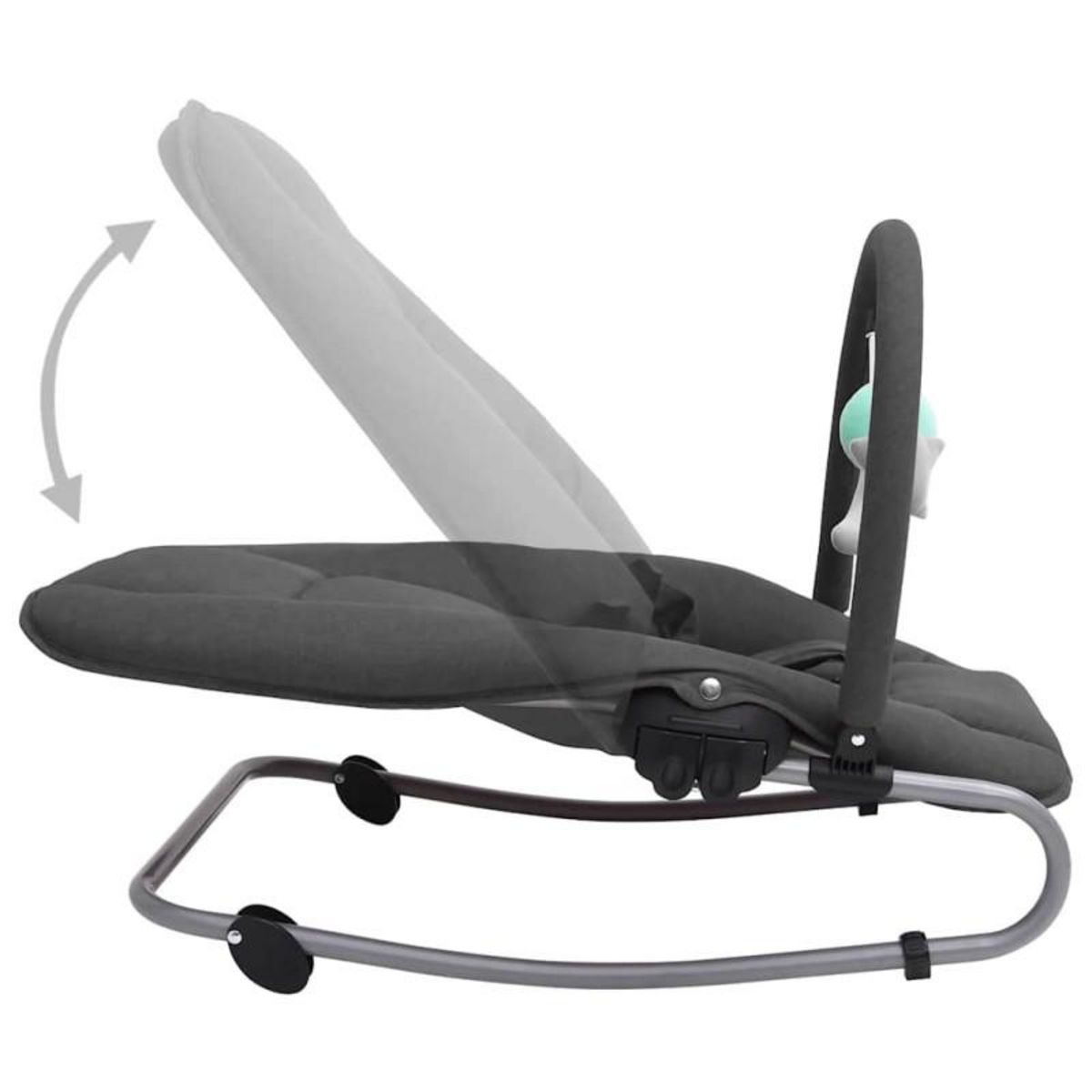 VIDAXL Transat pour bébé Anthracite Acier