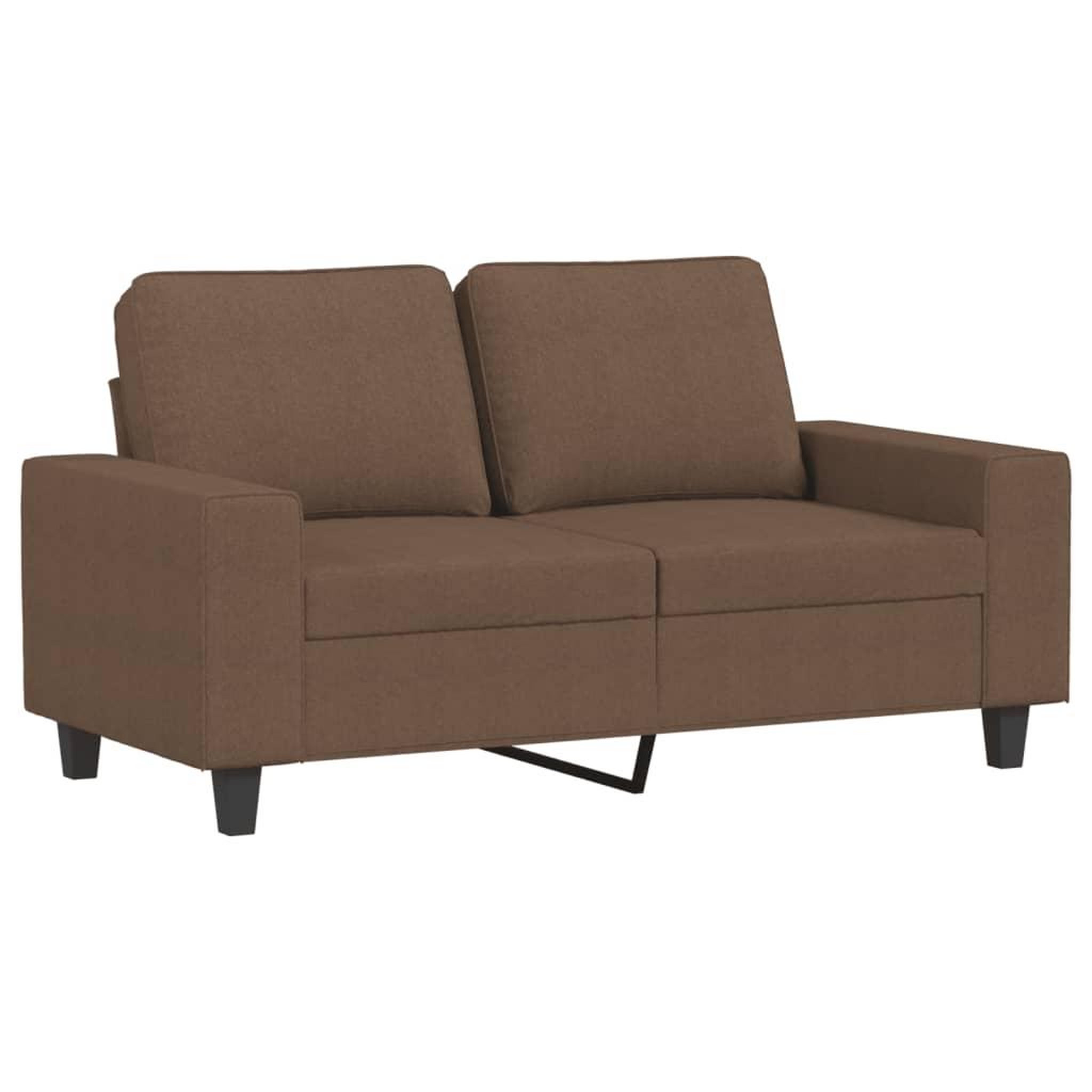 Voir la diapositive 2 : VIDAXL Canape a 2 places Marron 120 cm Tissu
