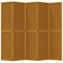 Voir la diapositive 4 : VIDAXL Cloison de separation 5 panneaux marron bois paulownia massif