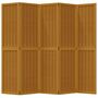 Voir la diapositive 4 : VIDAXL Cloison de separation 5 panneaux marron bois paulownia massif