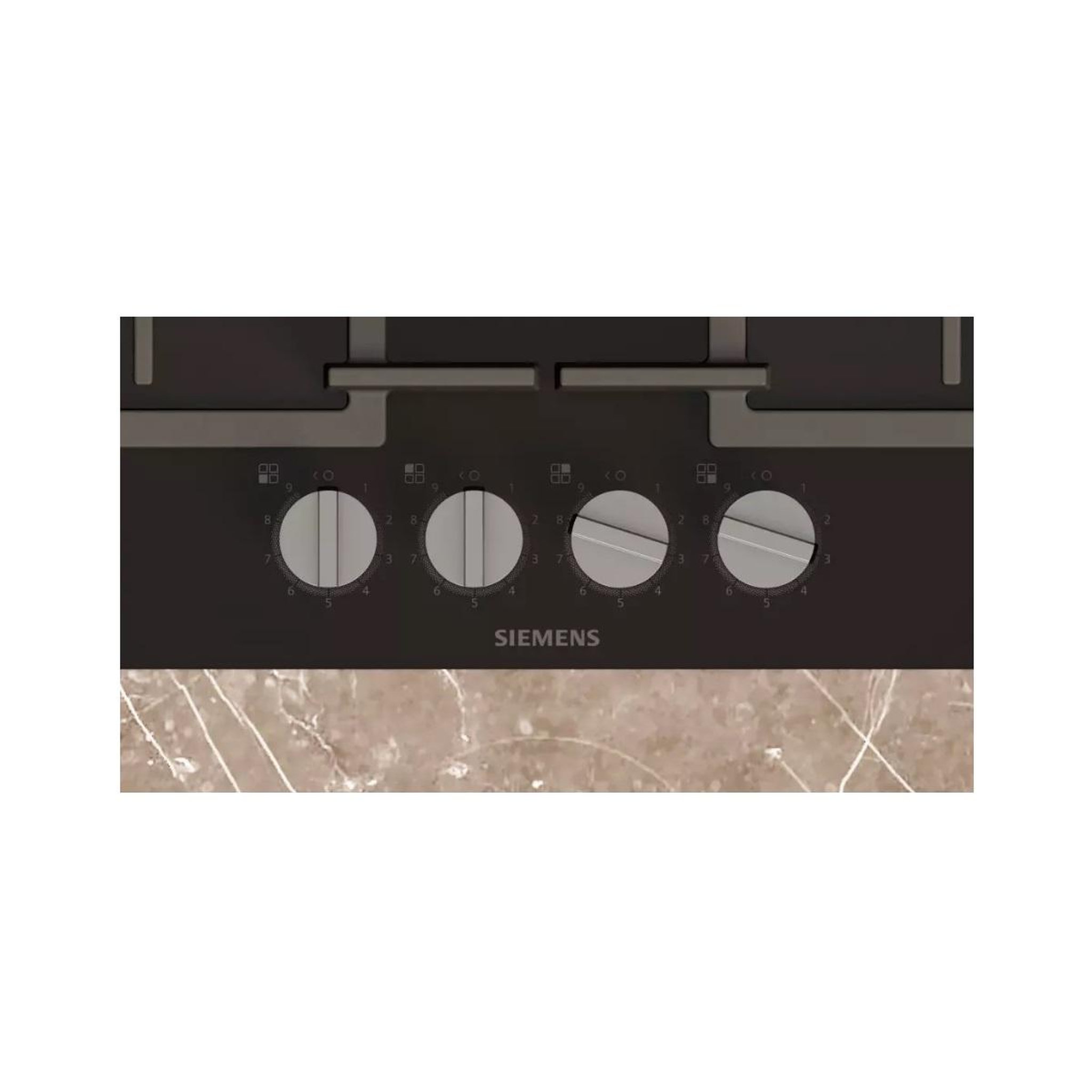 Voir la diapositive 2 : Siemens Plaque de cuisson gaz 60cm 4 feux 8000w noir - ep6a6pi40