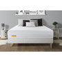 Voir la diapositive 1 : SEPTNUITS Matelas + sommier kit blanc Memo Bio Mousse à mémoire de forme Maxi épaisseur Déhoussable