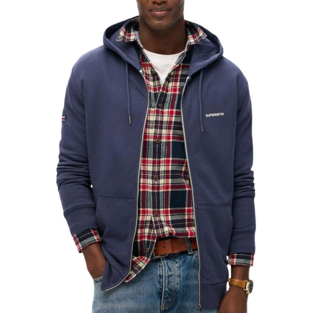 SUPERDRY Sweat Zippé  Homme Superdry Plain Hood