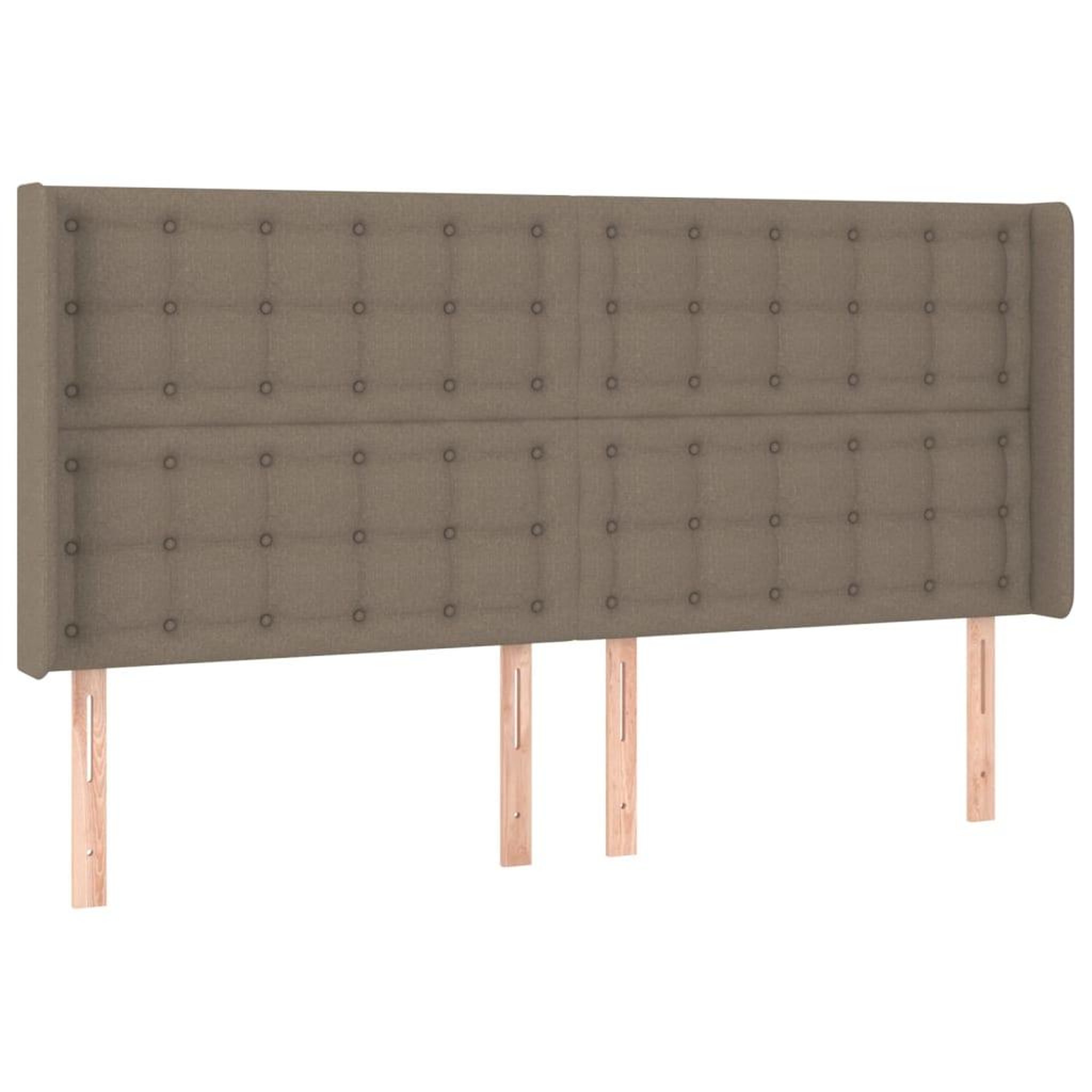 Voir la diapositive 2 : VIDAXL Tete de lit avec oreilles Taupe 163x16x118/128 cm Tissu