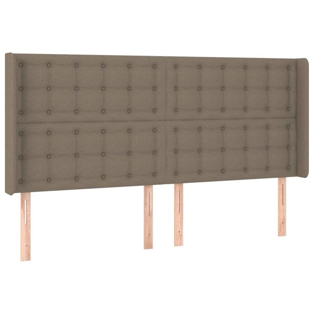 VIDAXL Tete de lit avec oreilles Taupe 163x16x118/128 cm Tissu
