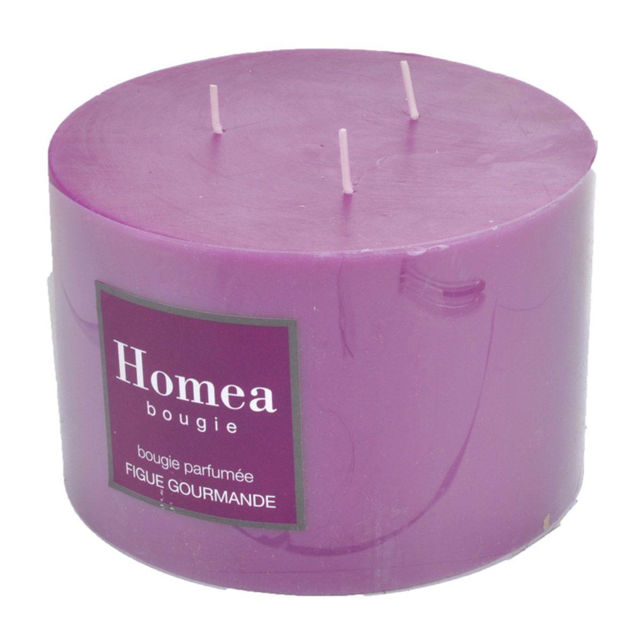 Voir la diapositive 2 : HOMEA Bougie Déco Parfumée  Trendie  15cm Figue Gourmande