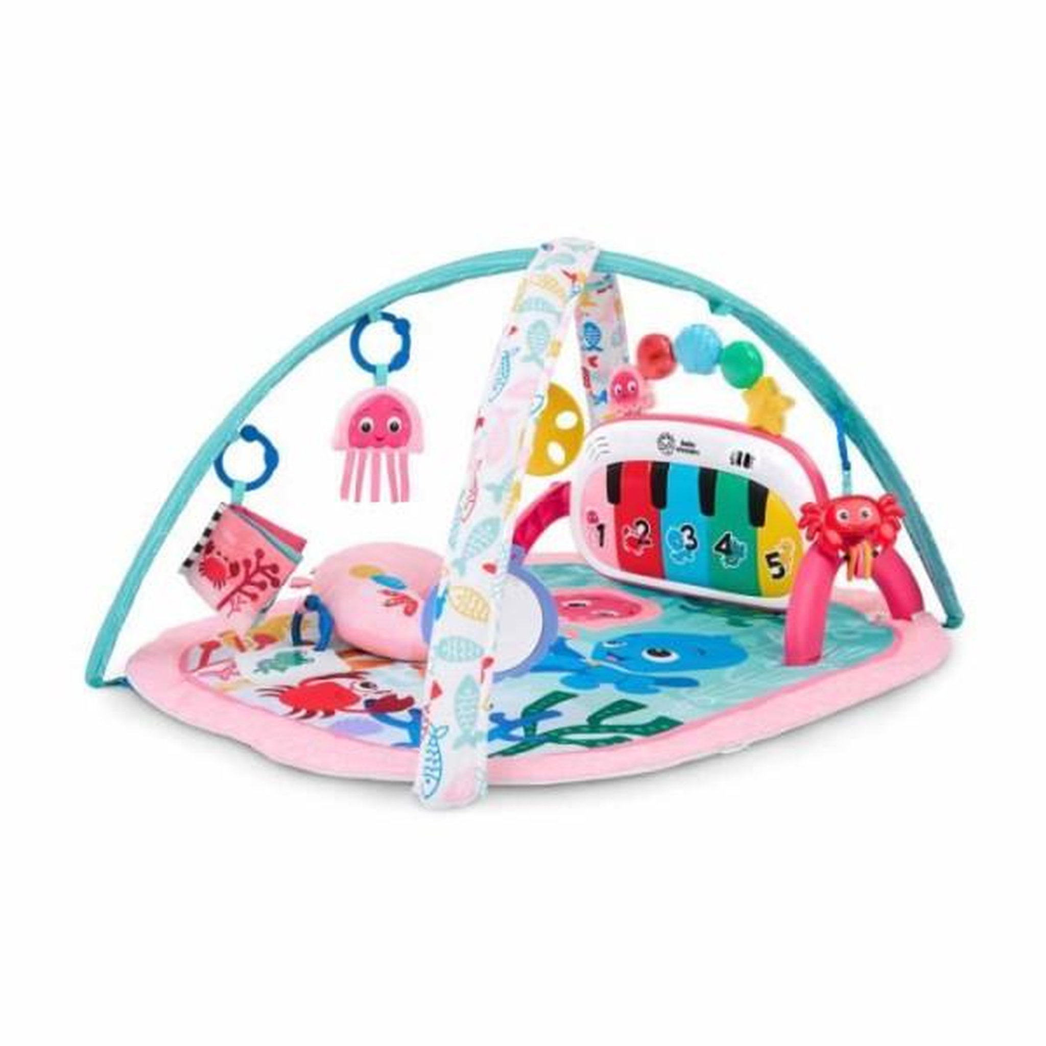 BABY EINSTEIN BABY EINSTEIN Tapis de sol éveil bébé fille évolutif 4-en-1 -Kickin' Tunes- jouet piano, arche jouets sensoriels, multilingu