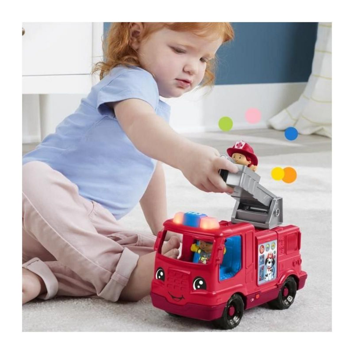 FISHER PRICE Fisher-Price-Little People-Camion de pompiers version multilingue HYR88