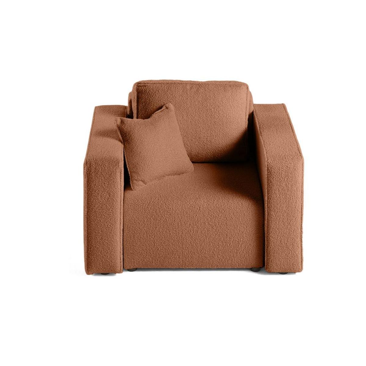 BEST MOBILIER Topaze - fauteuil - en tissu bouclette