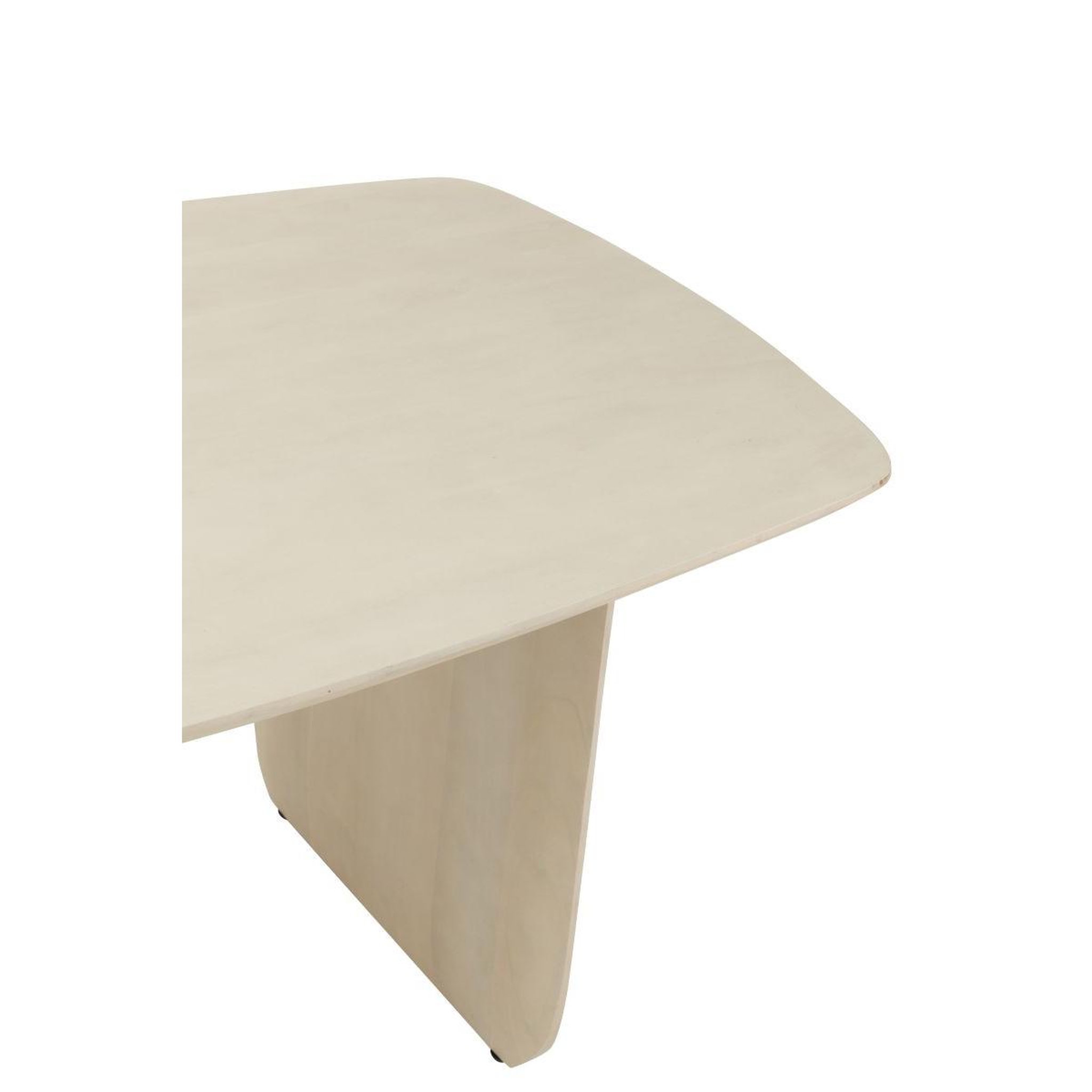 Voir la diapositive 5 : J-LINE Table à manger en bois  william  190cm blanc