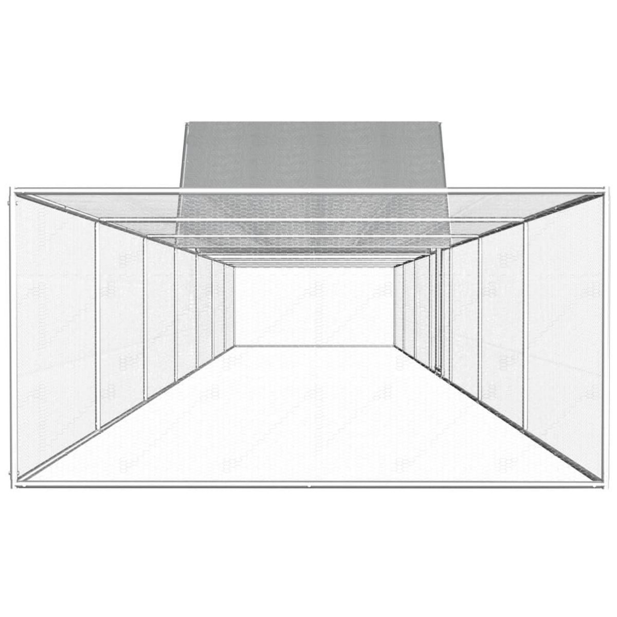 VIDAXL Poulailler 14 x 2 x 2 m Acier galvanise