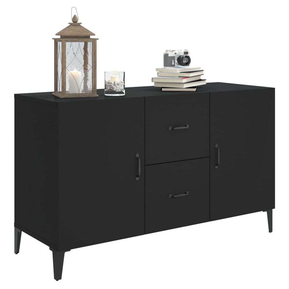 VIDAXL Buffet noir 100x36x60 cm bois d'ingenierie
