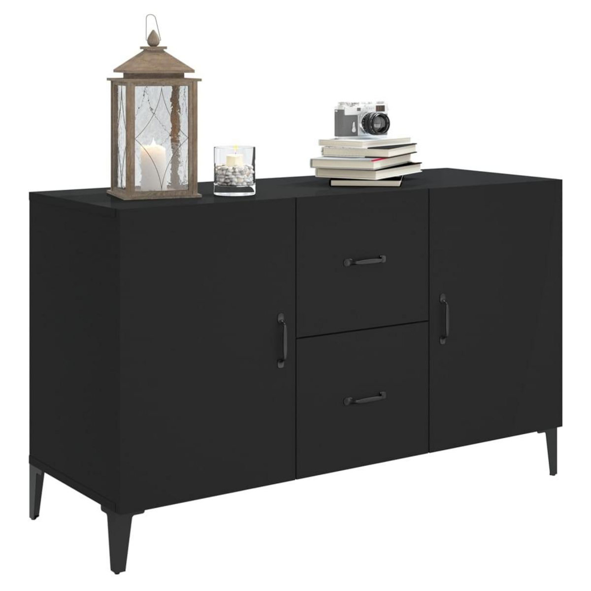 VIDAXL Buffet noir 100x36x60 cm bois d'ingenierie