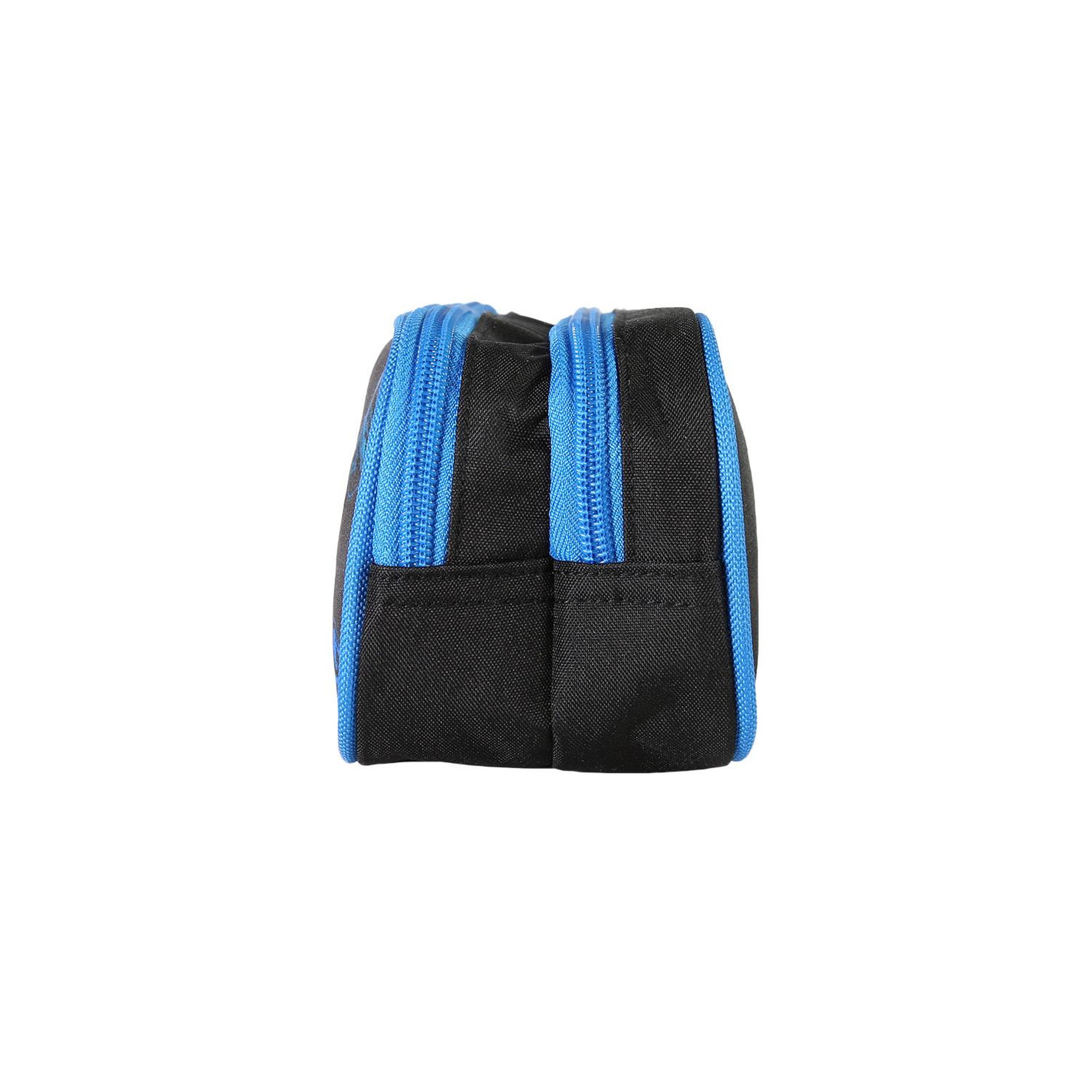 Voir la diapositive 3 : Bagtrotter Bagtrotter - Jurassic World - Trousse Scolaire Rectangulaire - Noir et bleu  - 2 Compartiments Zippés - 23x7x10cm - Matière Polyester - Accessoire et Papeterie Scolaire