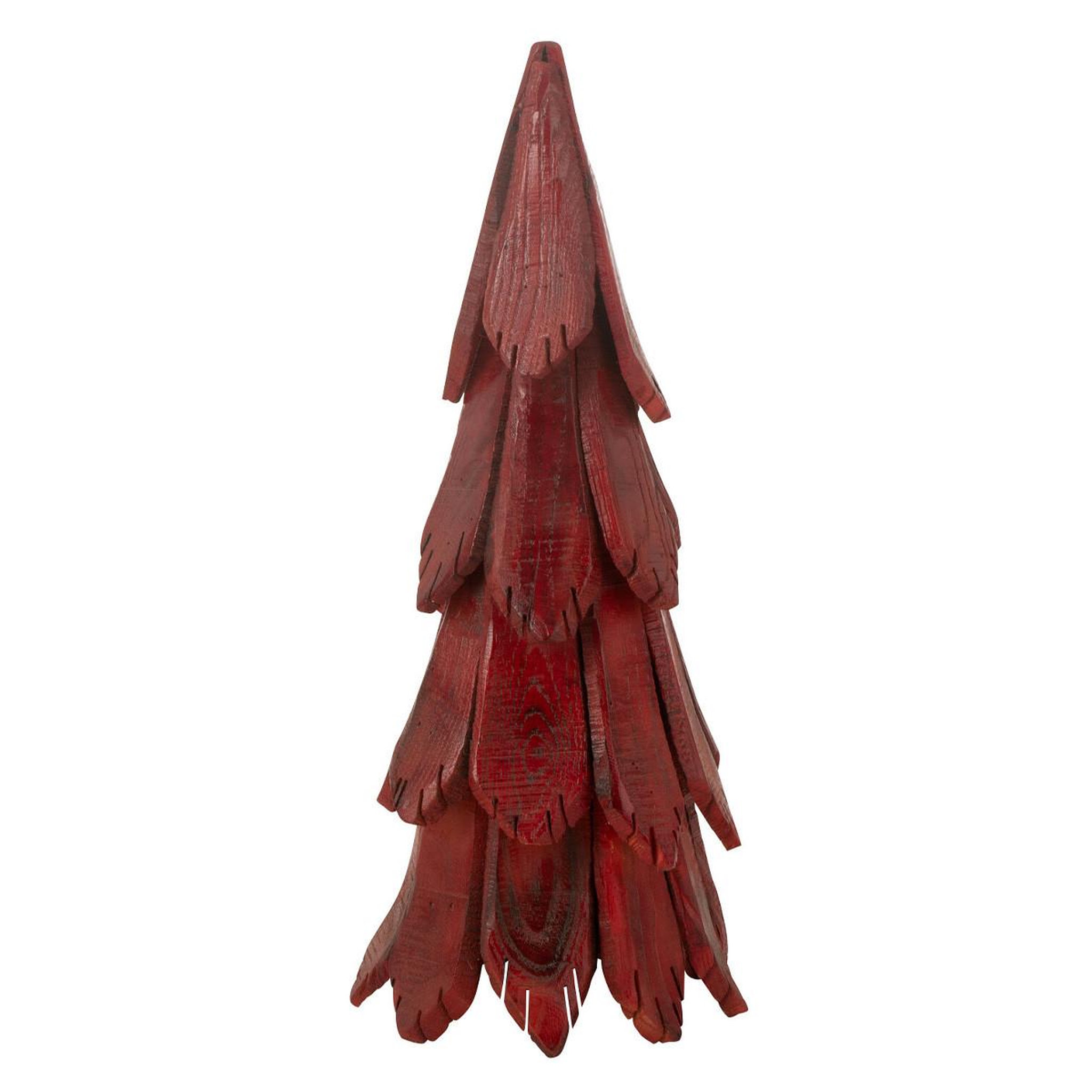J-LINE Sapin de noël en bois  pieces  70cm rouge