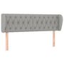 Voir la diapositive 2 : VIDAXL Tete de lit avec oreilles Gris clair 147x23x78/88 cm Tissu
