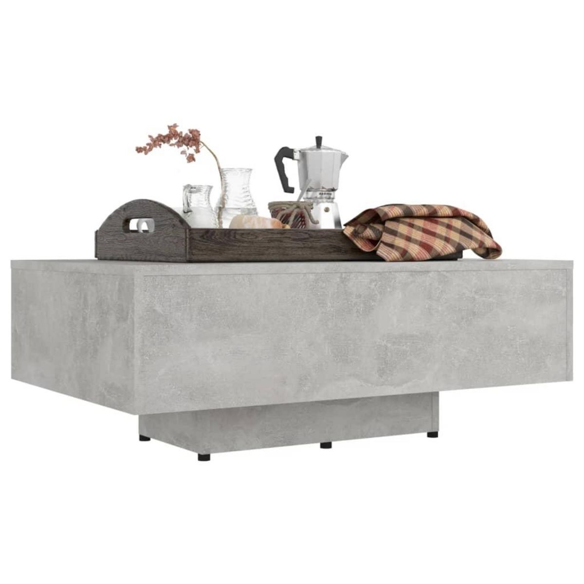 VIDAXL Table basse Gris beton 85x55x31 cm Bois d'ingenierie