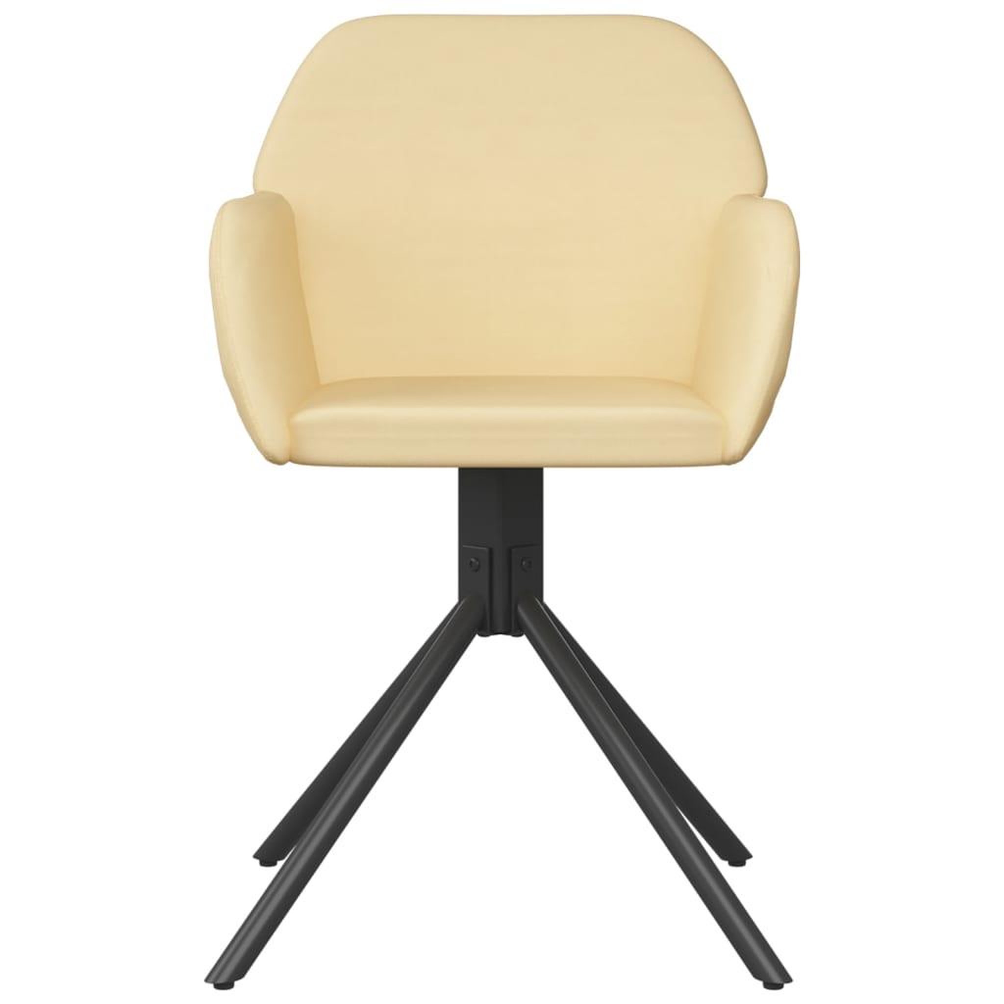 Voir la diapositive 4 : VIDAXL Chaises pivotantes a manger lot de 2 Creme Velours