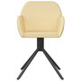 Voir la diapositive 4 : VIDAXL Chaises pivotantes a manger lot de 2 Creme Velours