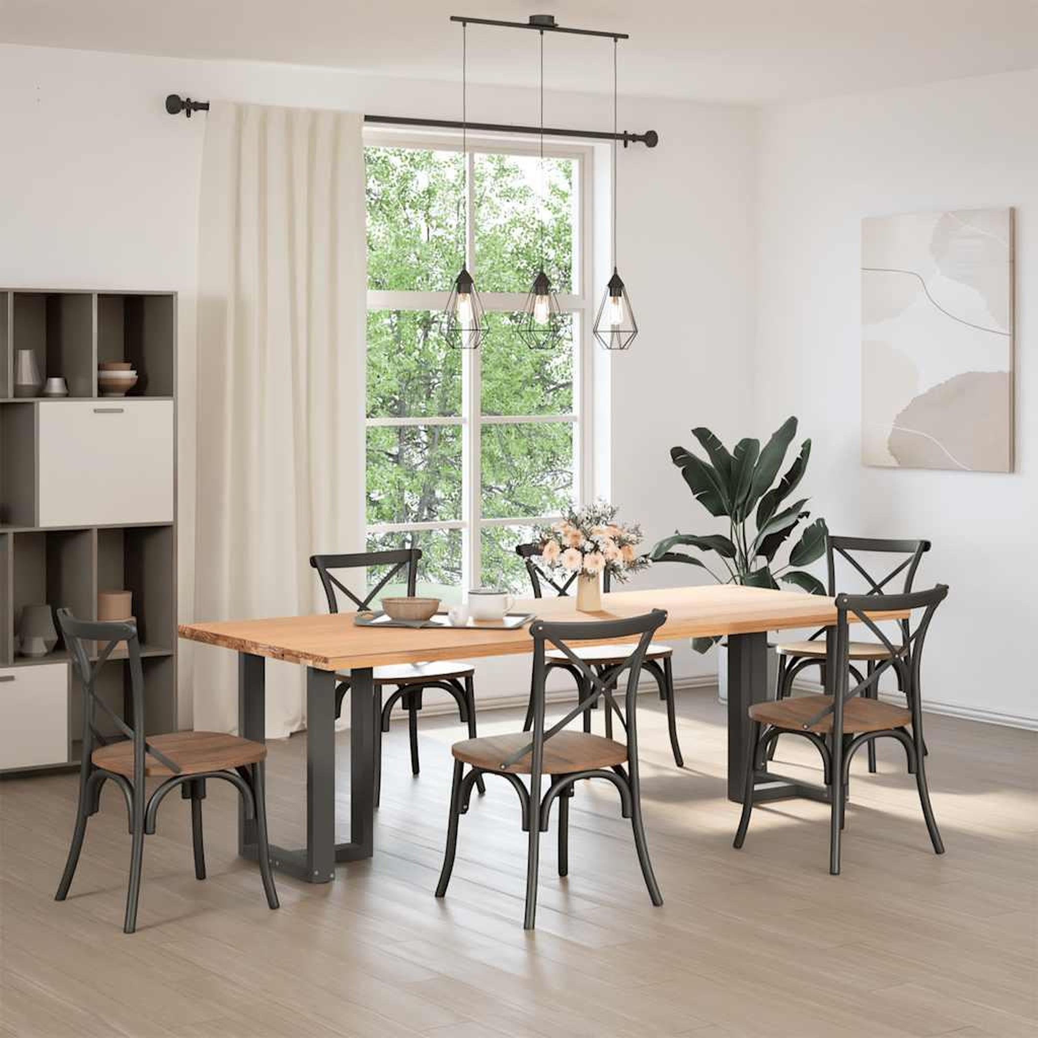 Voir la diapositive 2 : VIDAXL Pieds de table a manger forme de T 2 pcs 50x35x(72-73) cm acier
