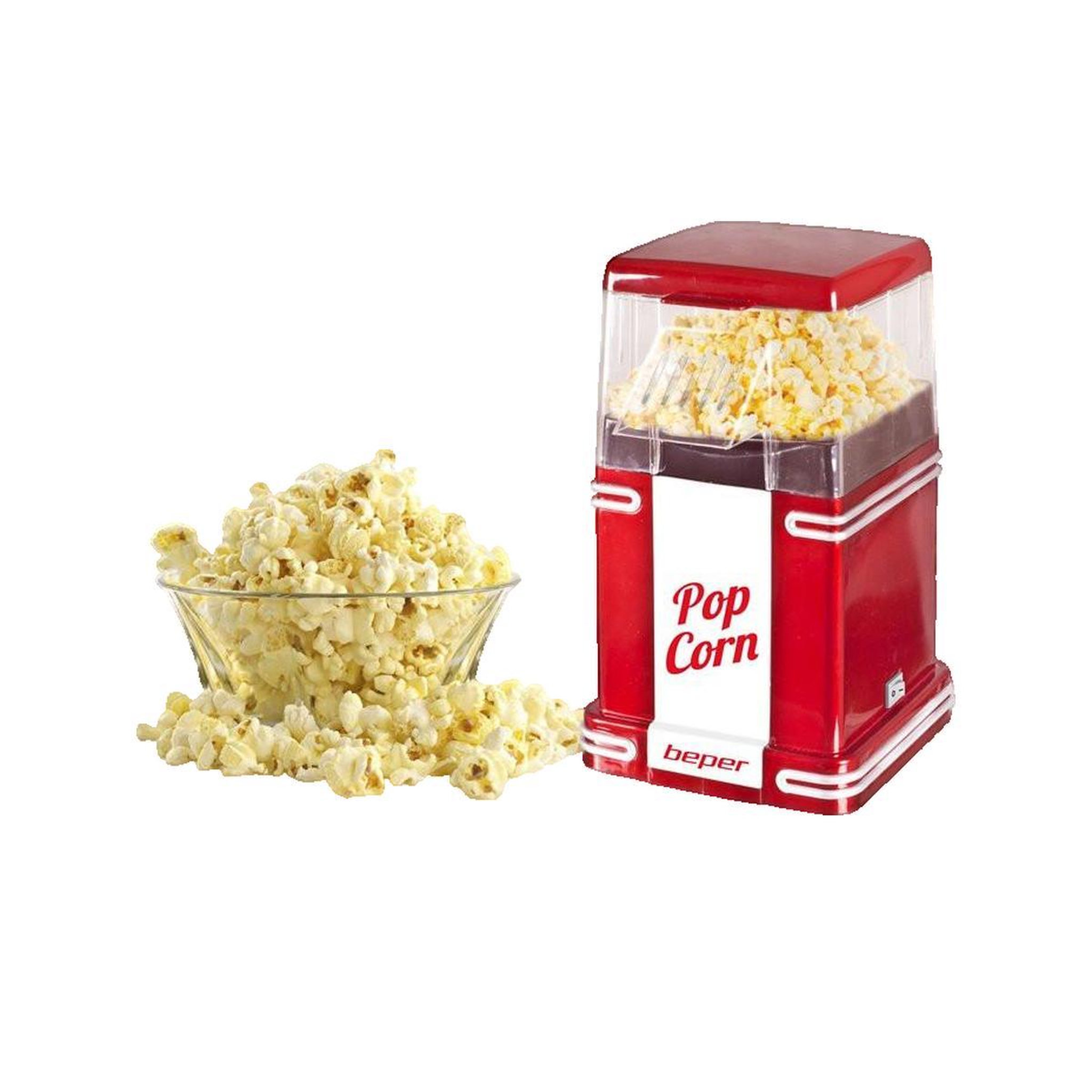 Voir la diapositive 2 : BEPER Machine à popcorn Beper 90.590Y rouge